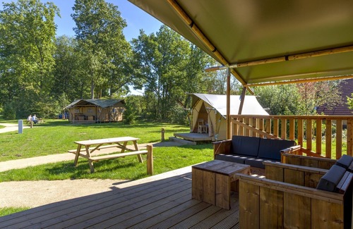 Municipality of Dalfsen House | Chic Glamping Escape with Pool