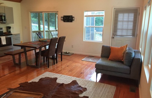 Chimney Rock House | Chimney Rock Mountain Hideaway, Awesome View of Rock, sounds of Broad Run River
