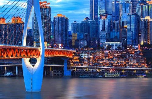 Jeifangbei Central Business District Apartment | Chongqing Xiaoshe Yuanmu River View Guesthouse Jiefangbei Hongyadong Branch