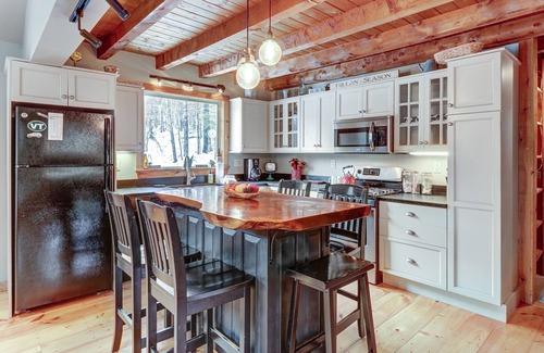 Cavendish House | Classic home with private hot tub, deck, & wood stove - near Okemo Mountain