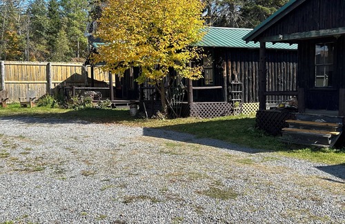 Columbia Cabin | Classic original cedar log cabins set on Simms Stream in the North East Kingdom.