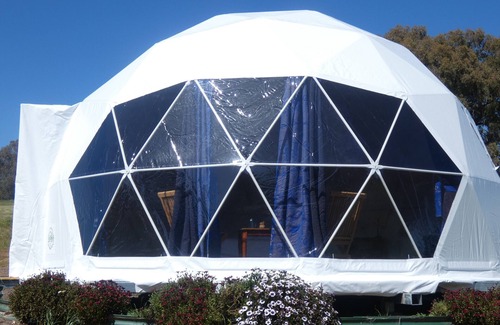 Balmattum Cottage | Clouds - Self Catering Dome accommodation with private deck, BBQ and lawn