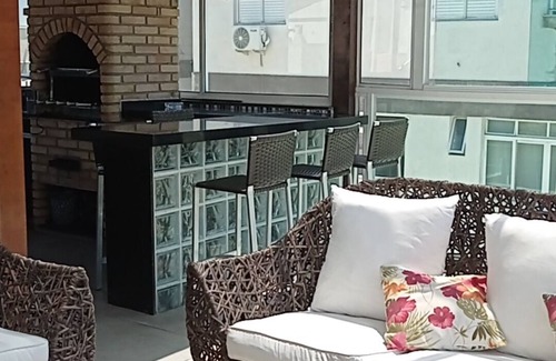 Enseada House | Cobertura Duplex Guarujá Com Piscina Área Gourmet e Vista Para o Mar, Aceita Pet