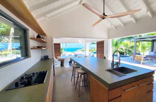 Petit Cul De Sac Beach Villa | Coco Rock luxury villa sea view 6 rooms 12 pers