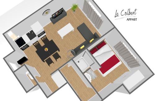 Cathedrale Apartment | "Colbert' Appart" 1 chambre - Refait à neuf - proche Cathédrale Saint Gatien