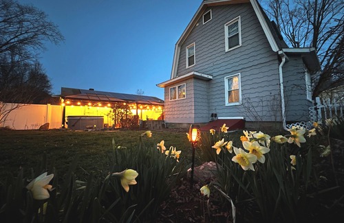 Stratford House | Colonial Retreat - Private Hot Tub, Fenced Yard, Cozy Amenities