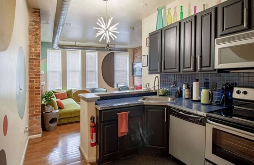 Downtown Baltimore Apartment | Colorful & Quirky 2-BR Loft w/Private Deck | MICA, JH & UMMC