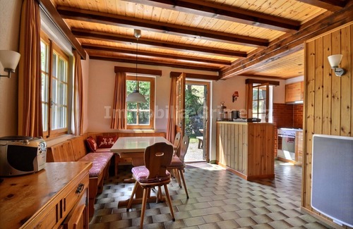 Grimentz Ski Chalet | Comfortable chalet on 2 levels for 7 people, living room with fireplace, kitchen area with dishwashe