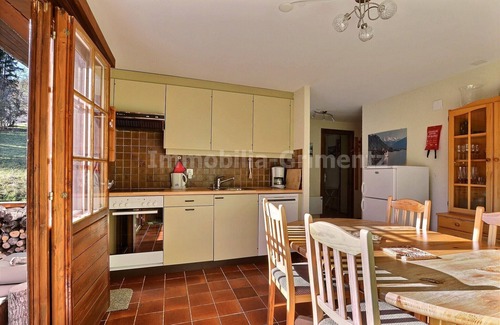 Saint-Jean Apartment | Comfortable flat for 4 people in Saint-Jean, living room with wood-burner, kitchen area with dishwas