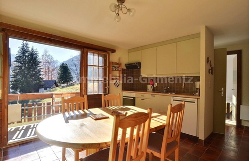 Saint-Jean Apartment | Comfortable flat for 4 people in Saint-Jean, living room with wood-burner, kitchen area with dishwas