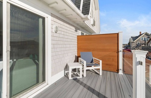 Falmouth Heights Apartment | Comfortable Suite with Large Deck & Partial Ocean Views