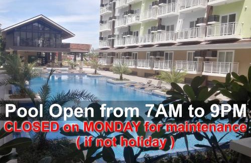 Mactan Export Processing Zone Apartment | Condo Azur Suites A125 Amani Resorts Residences , 5 minutes Airport, Netflix, Stylish, Cozy with Luxurious Swimming Pool