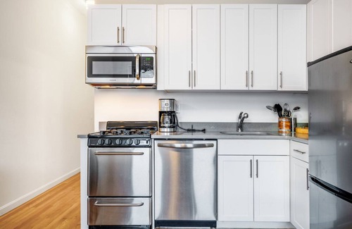 Prudential - St. Botolph Apartment | Connected South End Studio w/W/D near T Stops, by Blueground