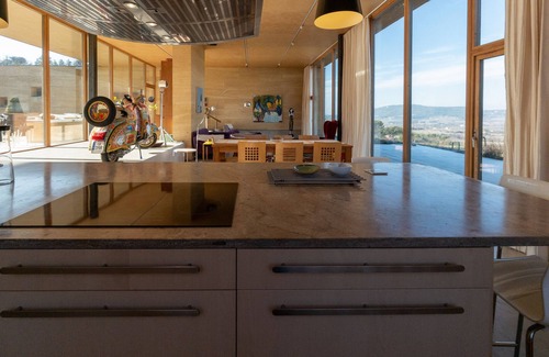 Villars House | Contemporary 4-bed house with infinity pool and countryside views.