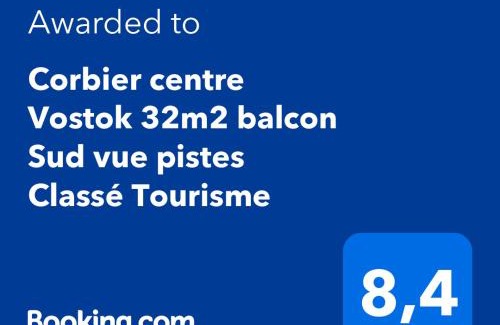 Le Corbier Apartment | Corbier centre Vostok 32m2 balcon Sud vue pistes Classé Tourisme