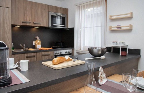 Falera Apartment | Cosy apartment for 4 people with WIFI, pool, TV, balcony, pets allowed and panoramic view