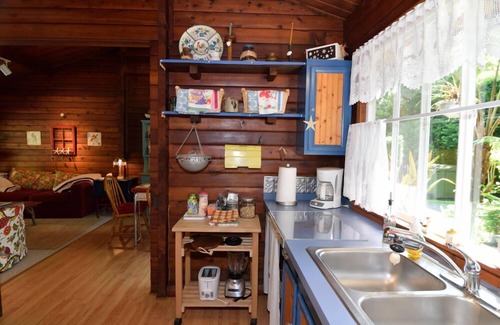 Honokaa Cottage | Cottage on a 3 acre estate, spa, fireplace, cozy, park like setting, fruit trees