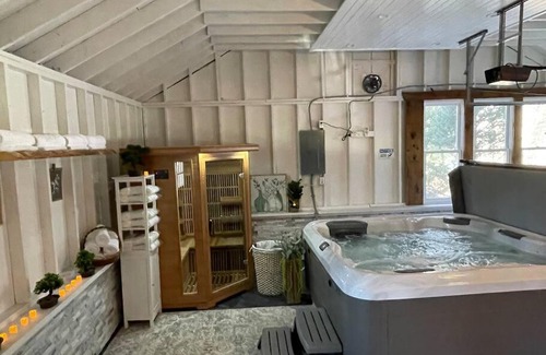 Johnsburg House | Countryside Chalet w Sauna & Hot Tub