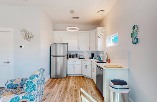 Flagler Beach Condo | Couple's Getaway, 1st- floor suite w/ocean views, beautiful sunrises, patio, AC