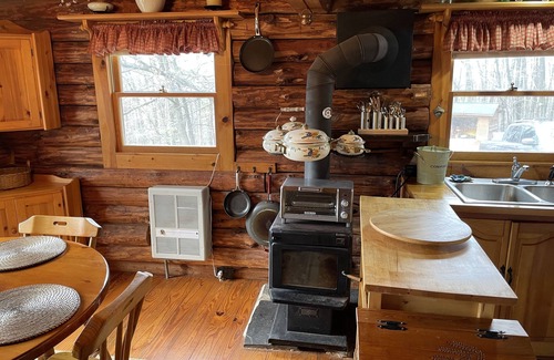 Ridgeway Cabin | Cozy 2-bedroom log cabin in the mountains near Berkeley Springs with AC, WiFi
