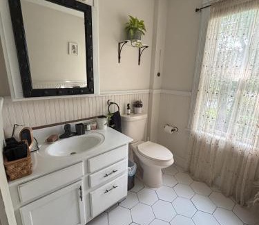 Saugerties South House | Cozy Bedroom With Fireplace