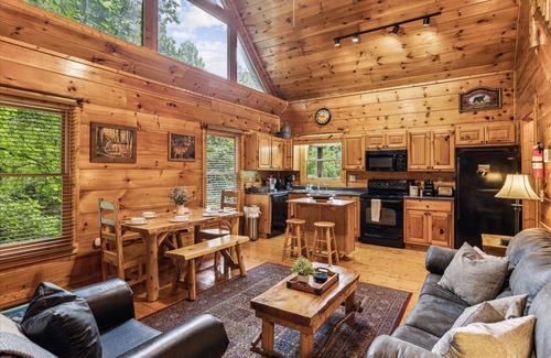 Gatlinburg - Pigeon Forge Cabin | Cozy Cabin, Game Room, Hot Tub, Firepit, Theater Room