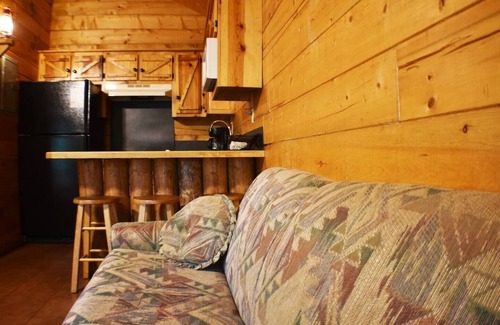 Octavia Cabin | Cozy Cabin with Fire Pit pavilion near boat ramp