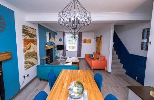 Port Talbot House | Cozy Forest Retreatlog Burnerdog Friendly