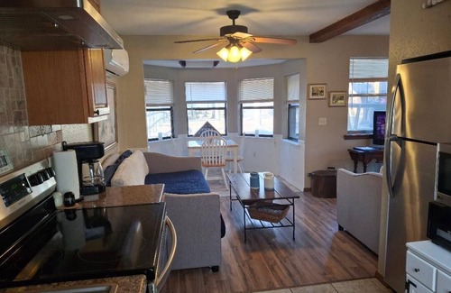 Eufaula House | Cozy Garden Cabin patio, pool, pets just two blocks to the lake and fishing dock