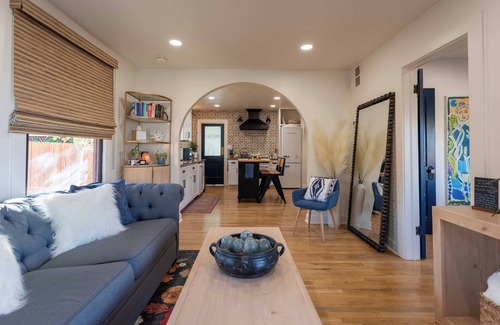 Encanto House | Cozy historic home centrally located. Pet friendly! Beautiful outdoor fireplace.