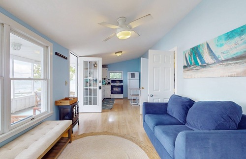 Town of Ledyard House | Cozy lakeside escape with screened porch, deck, & AC