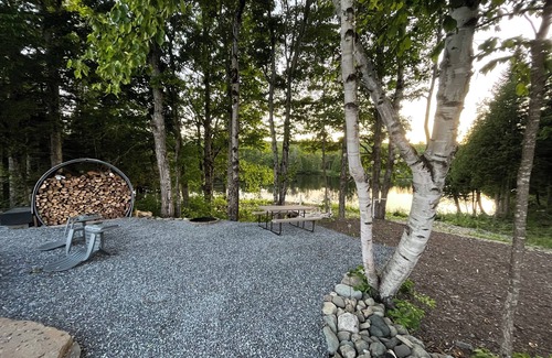 Littleton Cabin | Cozy lakeside glamping dome with fireplace, AC and full bath.