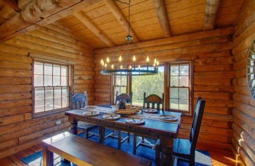Ruckersville House | Cozy Log Cabin Getaway with Fire Pit and 3 Acres!