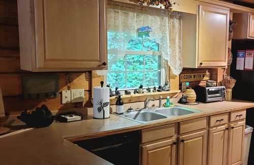 Maggie Valley Cabin | Cozy Mountain Log Home Overlooking Rushing Stream