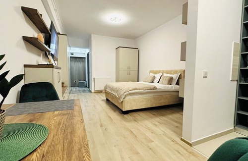 Iasi Apartment | Cozy rental for long and short stays in Iasi. Balcony, kitchen, bedroom.