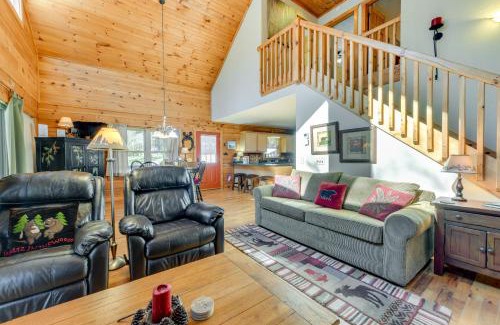 Waynesville House | Creekside Cabin with Fire Pit and Hot Tub on Hemphill