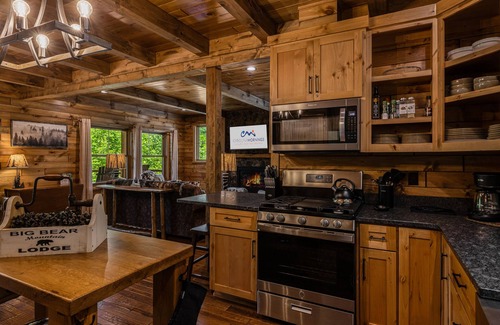 Mars Hill Cabin | Cubs Den Cabin | Luxe Views, Hot Tub + Fire Pit Retreat + Biltmore Pass