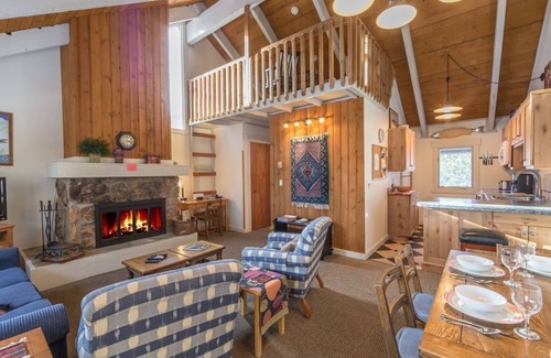 Big Sky Meadow Village House | Cute condo w/fireplace, private decks & community pool/hot tub/sauna - Cozy Curley Bear Condo