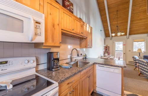 Big Sky Meadow Village House | Cute condo w/fireplace, private decks & community pool/hot tub/sauna - Cozy Curley Bear Condo