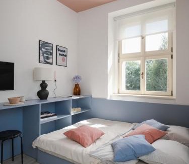 Dejvice Apartment | Cute designer little home near Castle! Backyard!