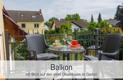 Bretzenheim Apartment | Dahem-Apartments - ruhig Parkplatz Rhein Main Gebiet gut erreichbar - App 1 barrierefrei mit Kamin Garten und Hund - App 2 mit Balkon