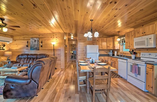 Benezette Cabin | Deck, Hot Tub, Fire Pit: Rustic Cabin in Benezette