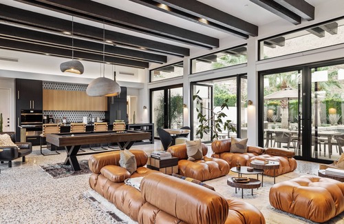 The Mesa House | Desert Prism/Palm Springs Pool Fire Pit Views