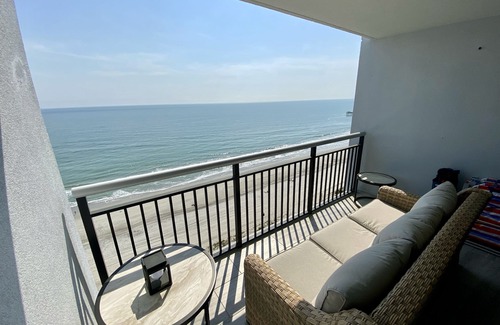 Downtown Myrtle Beach Condo | Direct Ocean View Condo on Boardwalk Steps From Beach - Indoor & Outdoor Pools