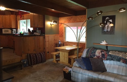 Lyon Mountain Cabin | Direct waterfront overlooking forever wild forest on a hidden dead end street