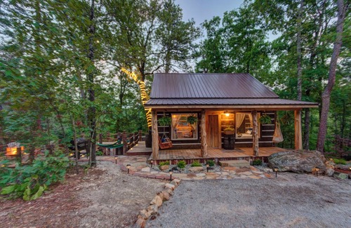 Hot Springs Cabin | Dock Holiday at Fox Pass Cabins with Private Hot Tub