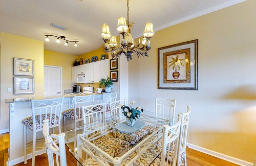 Frangista Beach Condo | Dog-friendly condo with pool, hot tub, private balcony, AC, & washer/dryer