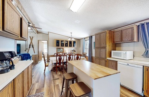 Alpine Village House | Dog-friendly home with mountain view, foosball, enclosed yard & W/D