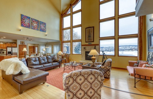 Gypsum House | Dog-friendly home with mountain views, pool & private hot tub