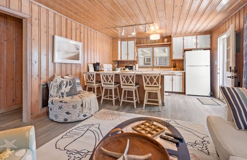 Cherry Grove Beach House | Dog-friendly 3BR beach retreat with 2 kitchens, covered hangout areas, steps from the shore!